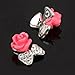 10pcs 3D Alloy Flower Rose Bow Tie Rhinestones Nail Art Glitters DIY Decoration