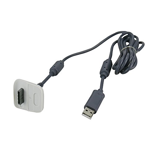 Leaders 1,8 Meter Spielen Laden Kabel Stromkabel für die Xbox 360 – Controller Gamped Weiße - 2