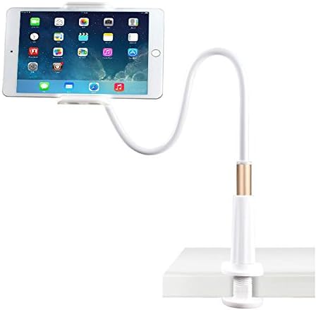 Cell Phone Holder, Enllonish Universal Phone Holder Clip Lazy Bracket Flexible Gooseneck Clamp Long Arms Mount for iPhone 6 plus/6/5s/SE/5/4S/4, GPS Devices, Fit On Desktop Bed Mobile Stand for Bedroom, Office, Bathroom, Kitchen, etc (Tablet Stand|Gold)