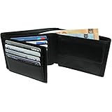Herren Geldbörse "MANHATTAN" mit Münzfach aus ECHTLEDER und RFID und NFC Schutz | Portemonnaie schwarz, Brieftasche, Wallet, Herrengeldbeutel, Herrenbörse, Herrengeldbeutel | GenTo Design Germany®