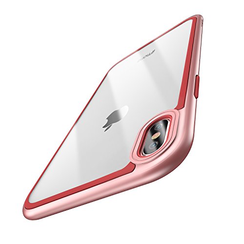 ESR Cover iPhone XS, Cover iPhone X, Custodia con Telaio Resistente con Cuscinetto Interno Flessibile [Antiurto,Anti scivolo,Antigraffio] [Protezione Rinforzata per Fotocamera] [Protezione sul Retro in Vetro] per Apple iPhone XS/X da 5.8 Pollici.