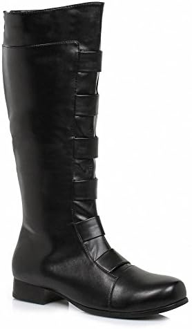 Ellie 1031 121-MARC Mens Comfortable 1"Heel Knee High Boots(Mens Sizes), BLK, Size - L