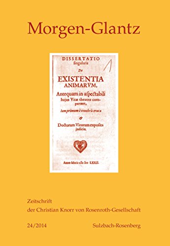 Morgen-Glantz 24/2014: Zeitschrift der Christian Knorr von Rosenroth-Gesellschaft