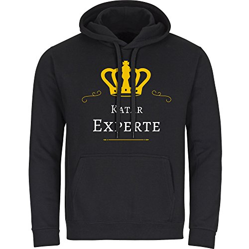 Multifanshop Sweatshirt Long Sleeve Qatar Expert Black Mens Sizes S to 3XL