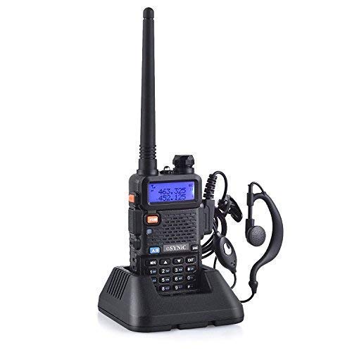 eSynic UV-5R Walkie Talkie 128 Canales VOX 400MHz-480MHz VHF/UHF Banda Dual con Pantalla LED de Memoria con Explosión Parpadeo de Alarma Soporta VOX para Sitio de Construcción Hotel Adventure