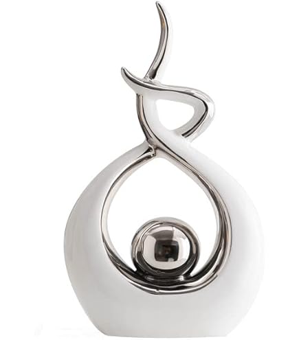 Dubbel hart ornament, dubbel hart keramisch standbeeld, woondecoratie