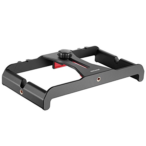 Neewer 10090225, Custodia Rig Vlogging per registrazione video, Stabilizzatore impugnatura palmare con supporto per piede fisso, Nero + Rosso