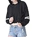 Produktbild ABsoar Damen Hoodie Kapuzenpullover Pulli Frauen Lässiges Brief Langarm Oansatz Sweatshirt Tops Bluse Oberteile Streetwear Sportshirt