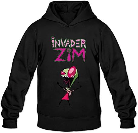 Male Invader Zim Personalized 100% Cotton Hoodies By JOHNGBS -  Black - 