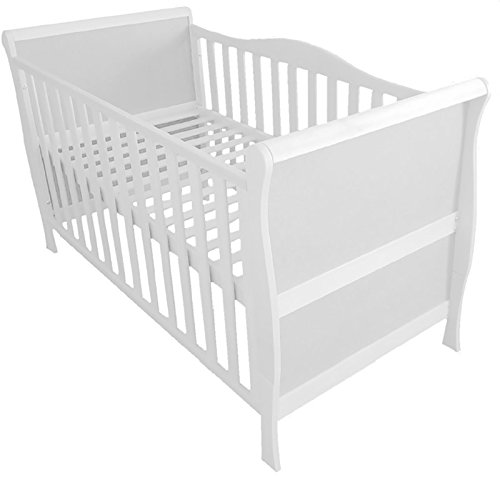 First for Babies - Sleigh Cot Bed (White)