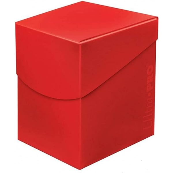 Ultra PRO Satin Cube Portadeck Glitter Rosso, Capacità 100+ Carte Formato Standard, Sicuro E Impilabile - 4