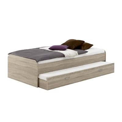 FMD 800-004_ei Pedro 4 Lit avec Couchage Gigogne Bois Chêne 95 x 203 x 50,5 cm