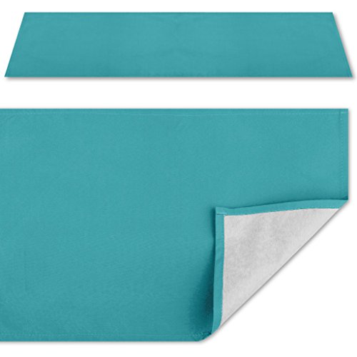 Tischläufer Tischdeko Tischband Tischuntersetzer Läufer Tischmatte Tischtuch Maße 140×40 cm, Farbe: türkis – petrol - 4