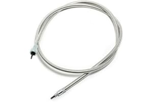 DOCK66 MOTORCYCLE PARTS Câble de tachymètre en acier inoxydable 112 cm HD avant