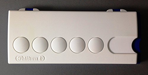 10 x Pelikan Schulanfang Tuschkasten Spar Komplett-Set, 720250 Deckfarbkasten K12, 12 Farben + 1 Tube Deckweiß, Schul-Standard, Wasserbox 808246 für Pelikan Deckfarbkasten Schul-Standard blau, Pelikan 718163 – Pinsel Starterset mit 5 Stück Haarpinseln - 2