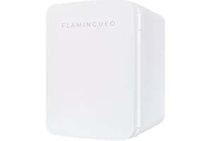 Flamingueo Frigorifero Piccolo - Mini Frigo 10L, 12V/220V, Mini Frigo da Camera, Frigo Piccolo da Ufficio, Raffreddamento e Riscaldamento, Frigo Bar