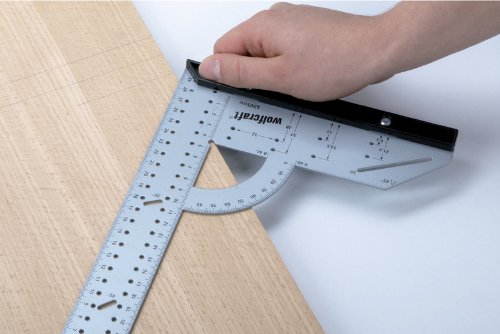 Wolfcraft 5205000 Universalwinkel, Länge 300 mm mit wechselbarem Kunststoffanschlag 200 x 300 - 5