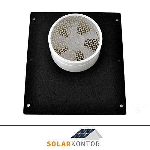 Hochwertiger Solarlüfter Ventilator zum Einbau fürs Gewächshaus, Gartenhaus, Wintergarten, Wohnmobil, Stall, etc, weiß - 3