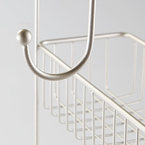 mDesign Duschablage zum Hängen über die Duschtür – praktisches Duschregal – ohne Bohren zu montieren – Duschkörbe zum Hängen aus Edelstahl – für sämtliches Duschzubehör - 8