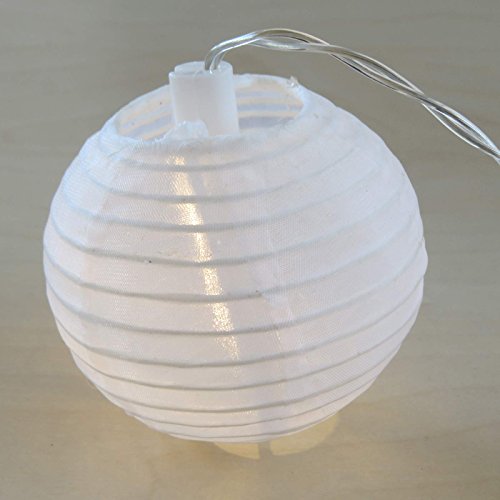 Lampion Lichterkette mit 20 LED-Lampions Ø 7,5 cm Garten außen von Gartenpirat® - 2