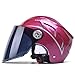 Produktbild JiaoLiao Elektrischer Motorradhelm Unisex Sommer Halbbedeckter Leichter Halbhelm Vier Jahreszeiten Sonnenblende Helm Unisex (Farbe : Roland red)