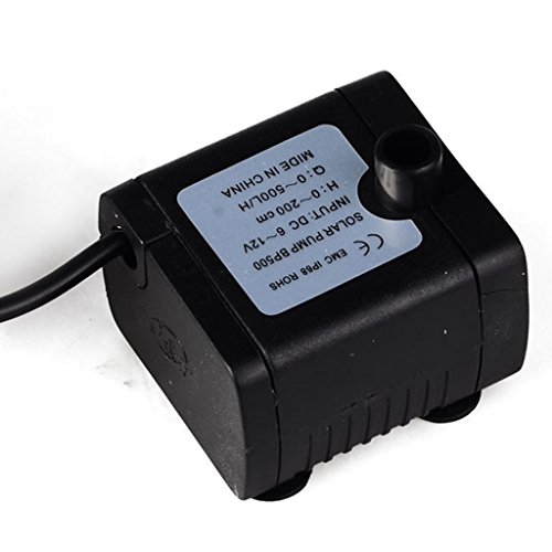 MagiDeal Solarpumpe Teichpumpe, Springbrunnen Pumpe, Solar Wasserpumpe Fontäne Pumpe für Gartenteich Springbrunnen – 5W 12V - 4