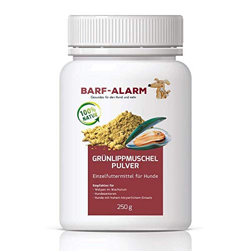 100% verde lipp caracola polvo para perros 250 g y 500 g - Natural Verde lipp caracola Extracto de Perna canaliculus - Verde lipp caracola perro también como barf polvo