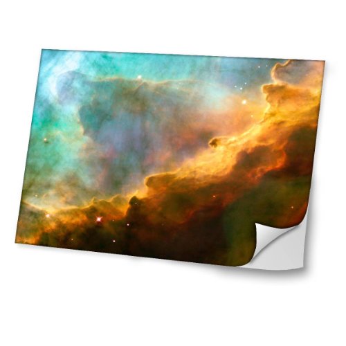 Weltraum 10071, Universum, Skin-Aufkleber Folie Sticker Laptop Vinyl Designfolie Decal mit Ledernachbildung Laminat und Farbig Design für Laptop 19"