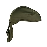 Material: Poliéster Pañuelo Cabeza Bufanda Sombrero Pirata Anti-ultravioleta Del Cierre De Lazo Ciclista Ciclismo (verde del ejército)