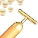 Soriace 24k Golden Beauty Bar - T Shape Electric Anti-aging Pulse Skin Care - Facial Skin Tightening Roller Massager - Face-lift Firming Electric Vibration Massager - Anti Wrinkles Eliminate Dark Beauty Bar