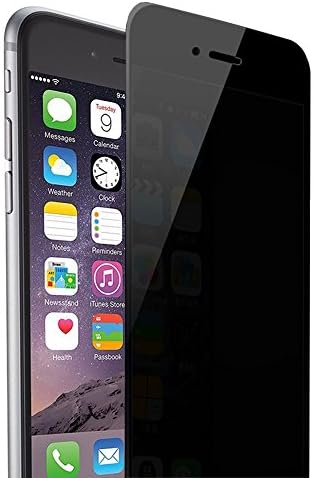 Skybaba iPhone 6 Plus Privacy Anti Spy Anti-Glare Ballistic Tempered Glass HD 2.5D Curve Edge Full Screen Protector 9H Hardness Anti Shatter, Anti-Scratch, Anti-Fingerprint