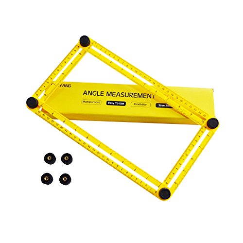 Angle izer Vorlage Werkzeug,Winkelschablone Werkzeug,General Angleizer Vorlage Lineal für Handymen Builders Handwerker (PVC)