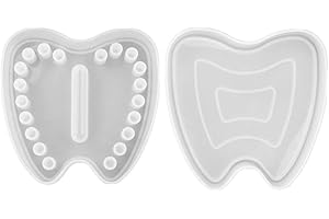 EXCEART Boîte de Résine de Silicone Moule 3D en Forme de Dents Dents de Bébé Moule Époxy Conteneur de Cheveux Foetaux Moulage Art Moule Bijoux Bibelot Boîte Moule pour Bricolage