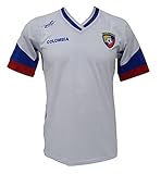 nueva camiseta futbol colombia Nuevo y exclusivo diseño Colombia de fútbol Camiseta de Manga Larga para Hombre Nueva Copa América 2016 Diseño Exclusivo - Blanco -