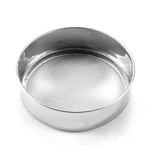 Tailcas® 60 Mesh Profession Edelstahl Küche Werkzeug Sugar Zucker Cocoa Mehl sieb Nahrung Schmutzfänger Sieb Sieve Mehlsieb Rundsieb Küchensieb Handsieb für Pasta, Noodles, Sieve Mehl