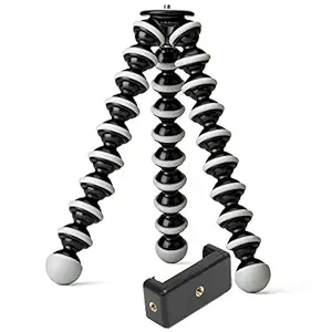 Coku 13-Inch Mini Tripod for Mobile, Portable and Flexible Adjustable Cell Phone Stand Holder with Remote and Universal Clip Compatible with Smartphone Compact Digital Camera Sports Camera