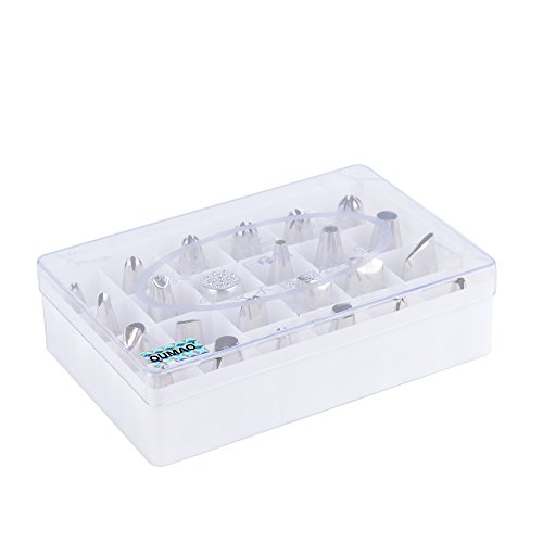 Edelstahl Spritztüllen Set 24 stk. Tüllen Sterntüllen Deko Garniertülle Düse Duesen Tortenspritze Blütenblätter Kuchen Suessigkeit Dekoration Tools Set - 2