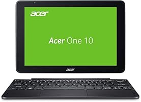 Acer One 10 (S1003-1298) 25,7 cm (10,1 Zoll HD IPS) Convertible Notebook  (Intel Atom x5-Z8300, 2GB RAM, 32GB eMMC, Windows 10 Home, Multi-Touch) Anthrazit