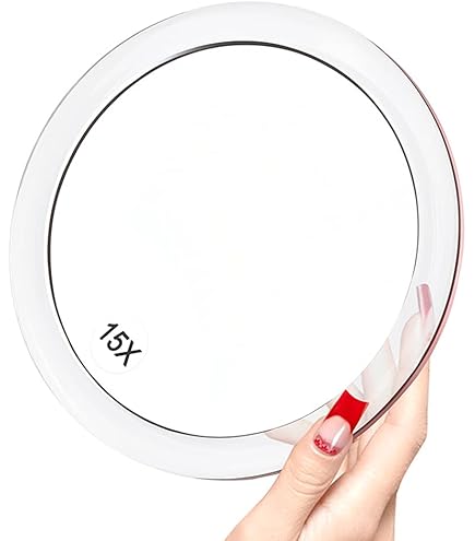 Specchio Ingranditore 20X Con Ventose - Diametro 15cm, Con Pinzetta, Per Trucco, Cura Della Pelle, Viaggio - Foto 5