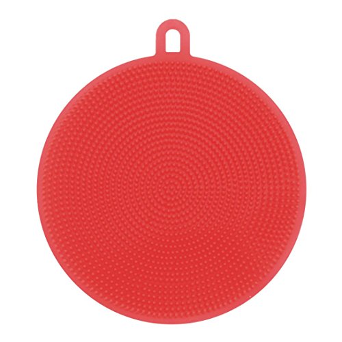 Sunyoyo Silicone Dish Washing Sponge Scrubber Brush Cleaning Wash Washing Tools For Kitchen (Red)