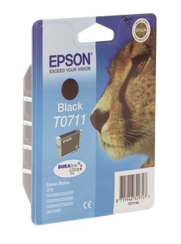 Epson Original T0711 Tinte Gepard, wisch- und wasserfeste (Singlepack) schwarz - 3