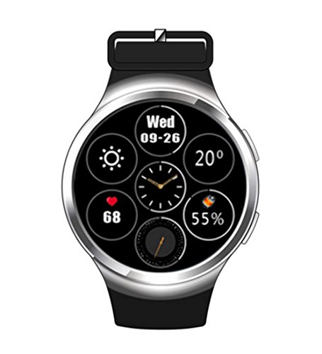 LuckyNV X3 Plus Bluetooth GPS Smart Watch Android 5.1 MT6580 Quad Core 1GB+8GB Heart Rate Smartwatch Clock For iOS Android...