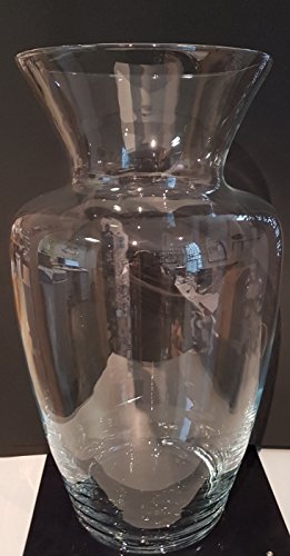 Vase hohe Glasvase übergroße Bodenvase Klarglas XXL Riesen Blumenvase, Windlicht Kristallglas grosse Öffnung 27 cm, Höhe 50 cm, mundgeblasen Oberstdorfer Glashütte - 5