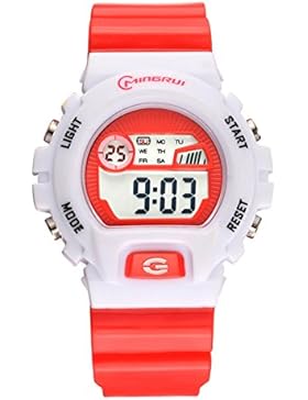 Kind] Elektronische uhren Junge Mädchen Wasserdicht Leuchtend Watch Student Multifunktion Sport uhren Rubber Pin...