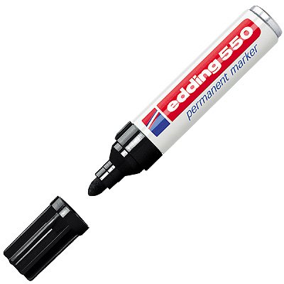 edding 550, m. Rundspitze 3-4 mm, schwarz, 10 Stück - 2