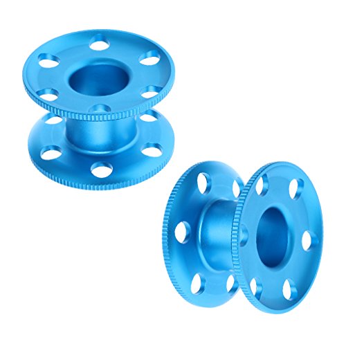 Preisvergleich Produktbild MagiDeal 2 Stück Aluminium Finger Reel Tauchen Schnorcheln