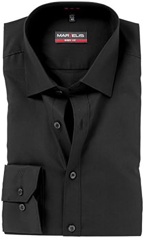 MARVELISMens Shirt Slim Fitted Tailored Athletic Body Fit Easycare Pure Cotton
