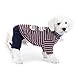 Produktbild zunea Kleiner Hund Schneeanzug Fleece gefüttert gestreift Bär Jumpsuit four-legs Hose Winter Jacke Super Warm Puppy Katze Hund Chihuahua Kleidung Apparel Outfits kaltem Wetter Coats