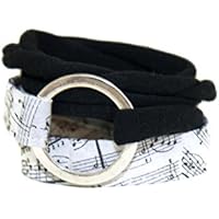 Wickelarmband Noten - breites Armband - onesize - stretch