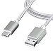 Produktbild LetiStore Typ C Auf USB 3.0 Ladekabel - Kabel Datenkabel aus Nylon - Für Sony Xperia XA2 / XA2 Plus / XA2 Ultra/XA / XA1 / XZ2 / XZ2 Premium / XZ1 / XZ/XZ Premium/X - 2,5A 1m Weiß